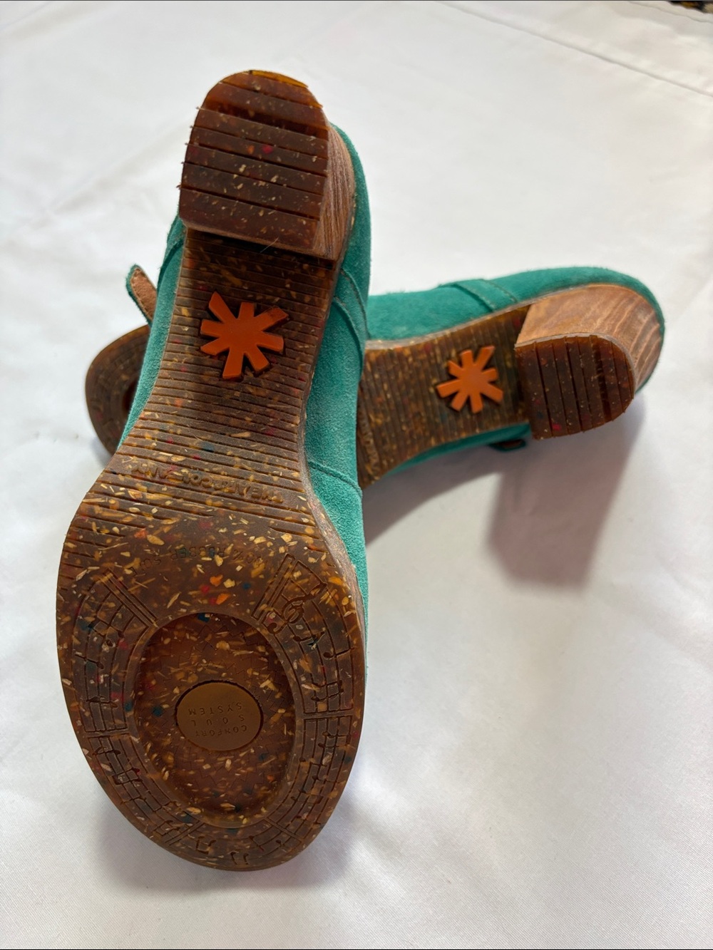 The Art Company Teal Suede Heels, NWOT - Picture 4 of 4